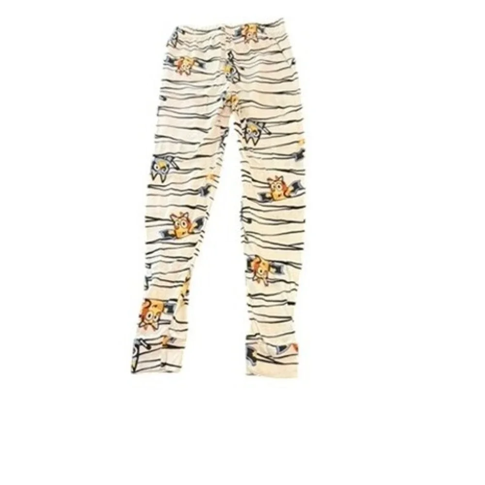 Bluey‎ Halloween Pajamas Set Kids Size 10 Cotton Bat Skeleton Bingo White Stripe